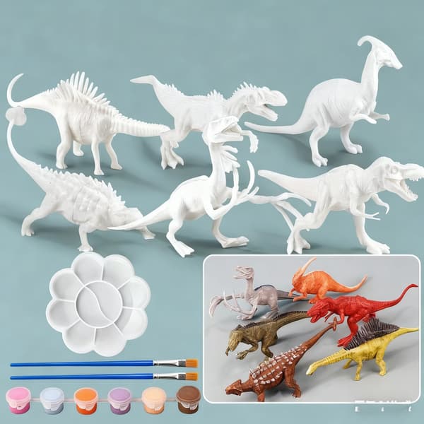 3D Dinosaurleker for Maling og Tegning large