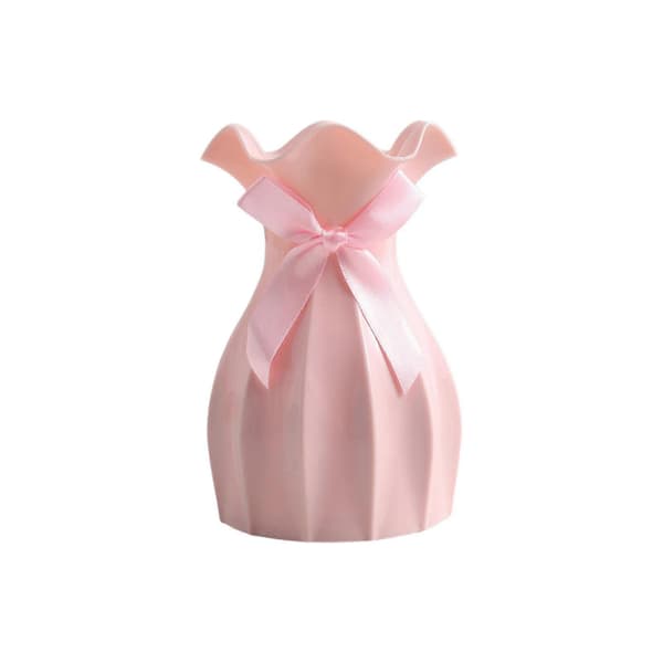 Minimalist Plastic Bottle Wedding Candy Box Personalized European Lace Plastic Vase Pink