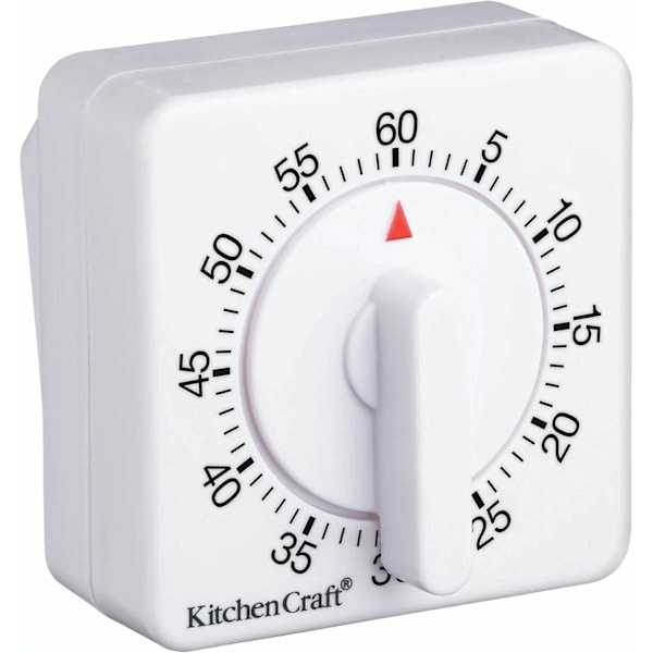 Hot 2025 1 stk kjøkken timer, 60 minutter, hvit 1pc