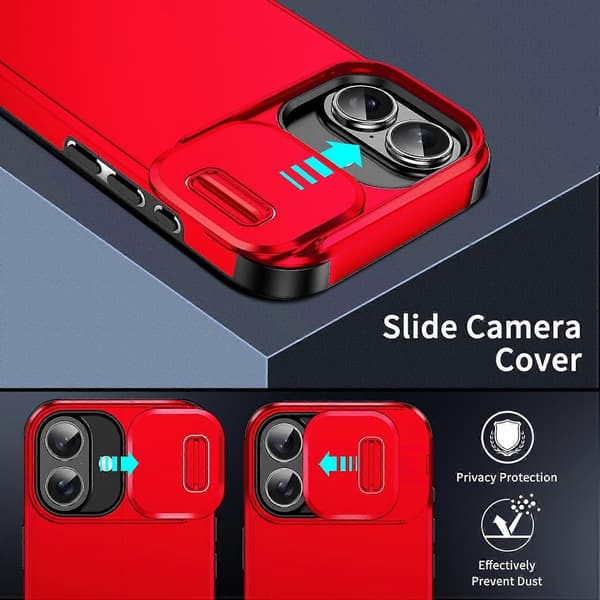 TPU + PC Telefondeksel Kompatibelt med iPhone 17 Pro-lingling} Red iPhone 17