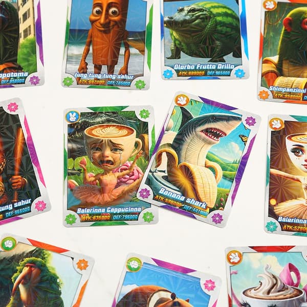 Brainrot kort, tilfældige italienske Brainrot samlekort, brætspil, bytte kort, legetøj. Random 1 Pack