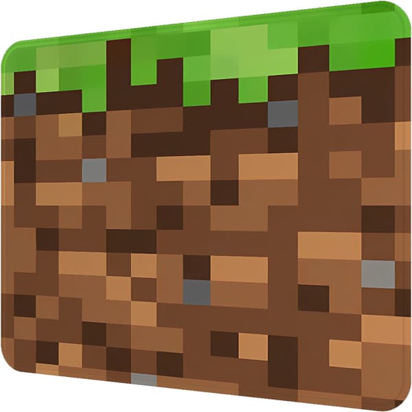 Minecraft Græsblok Musemåtte - Pixel-Stil Gaming & Kontor Skrivebordsmåtte 25x29cm