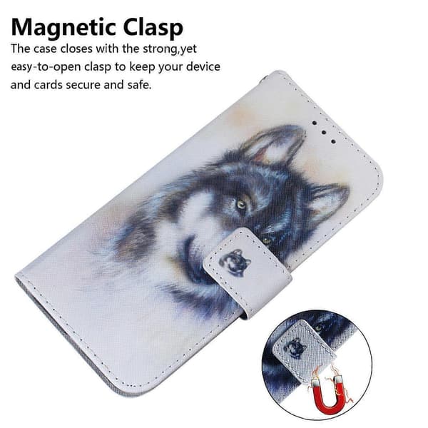 Kompatibel med iPhone 17 Pro Plånboksfodral Mönstertryck Läder Telefonskal-lingling} Multicolor Wolf