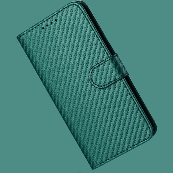 Kompatibelt med iPhone 17 Plånboksfodral med Rem Kolfibertextur Läder Mobilskal-lingling} Multicolor Blackish Green