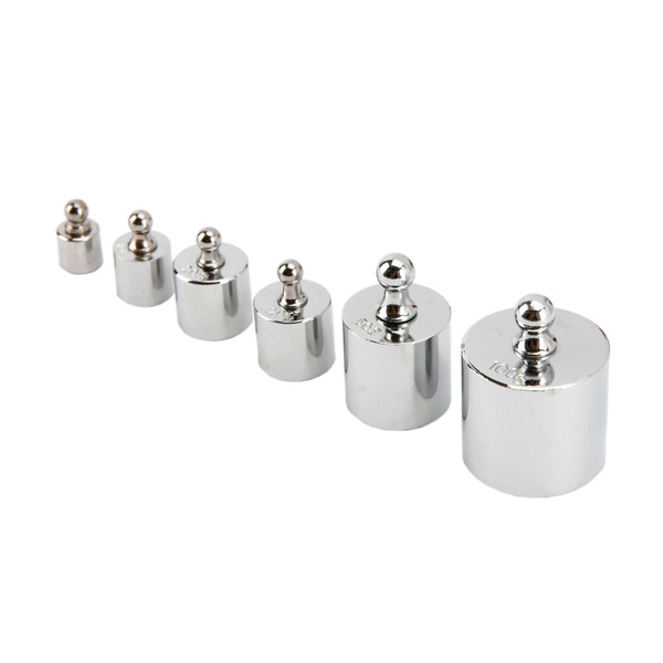 Kalibreringssæt, 6 kalibreringslodder, 200g hver Silver silver
