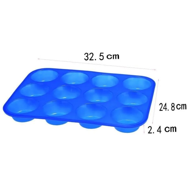 12 rutnät cirkulär silikon Mafen form gelé form