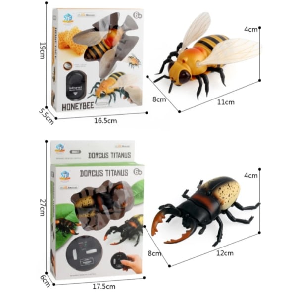 Infraröd RC-modellsimulering Djurfluga Fjärrkontroll Insekt nyckelpiga Barnleksaker Present