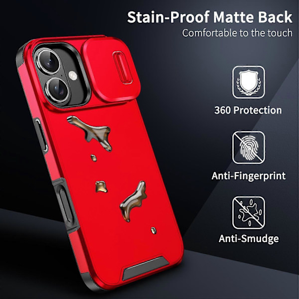 TPU + PC Telefonfodral Kompatibelt med iPhone 17 Pro-lingling} Red iPhone 17