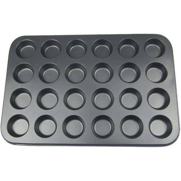 2-pack mini muffinsformar, gör 24 muffins, mini muffinsplåt, mini cupcakeformar, muffinsplåt, non-stick beläggning, kolfiber.