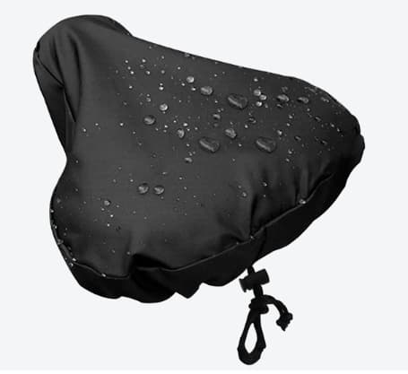 Two-pack waterproof saddle covers with drawstring / rain cover for bicycle saddle Svart