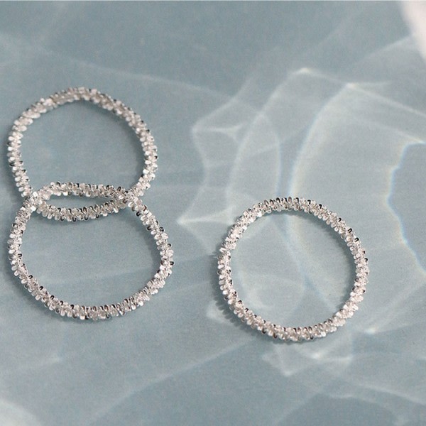 Set med 2 (storlek 11+12) Sparklingsringar - 925 Sterling Silver - Sim