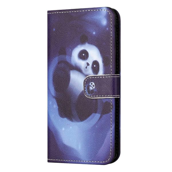 Kompatibel med Xiaomi Redmi Note 13 Pro 5G/Poco X6 5G Mobilskal 3D Mönster Läder Plånboksfodral-lingling} Multicolor Panda