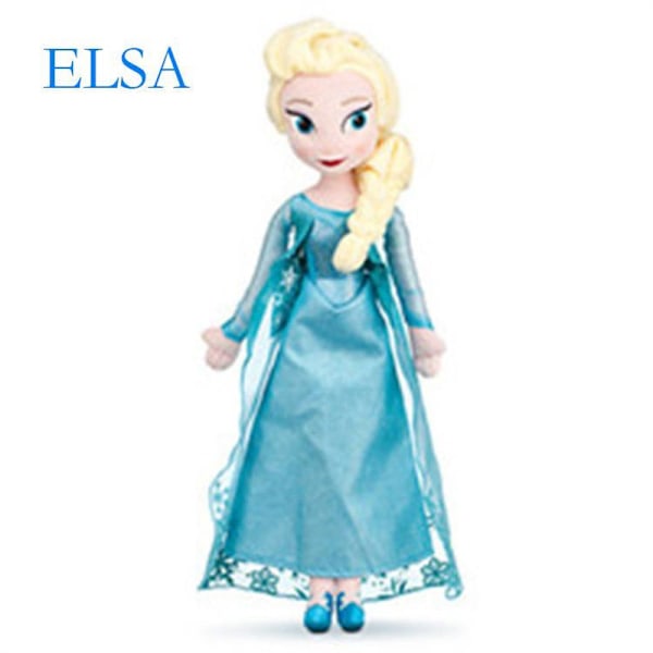 Ny produktkampanj! Högkvalitativ Frozen Anna Ashley docka Snödrottning dockleksak fylld plysch barnleksak födelsedag julklapp Elsa Elsa 40cm
