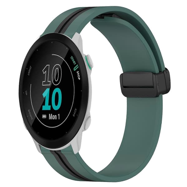 Silikone Urrem Til Garmin Forerunner 55-lingling} Olive Green Black