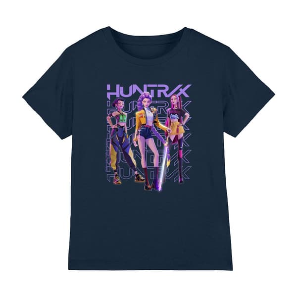 K-Pop Demon Hunter Barn/Børn Hunter/X Pose T-shirt til alderen 7-8, Navy Blå Navy 7-8 Years