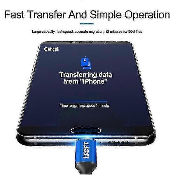 ISOFT IS-003B Lightning til Micro USB-kabel for hurtiglading og datasynkronisering-lingling}