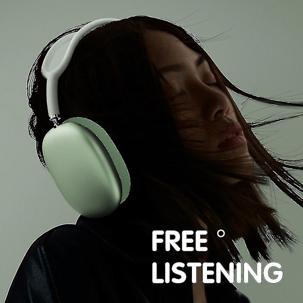 Påskrabatt! Högkvalitativa P9 Over-ear hörlurar med memory foam, full täckning, aktiv brusreducering Silvery