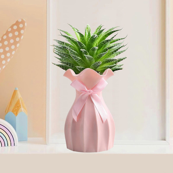 Minimalist Plastic Bottle Wedding Candy Box Personalized European Lace Plastic Vase Pink