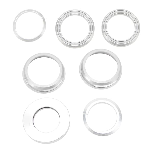 Sammenklappeligt headsetlejesæt til cykler, 44 mm aluminiumslegering med indbyggede lejer, sølv. 0.1