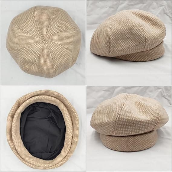 Retroberet, avisguttecaps i koreansk stil, klassisk vinterberet, malerhatt, vår, høst og vinter.