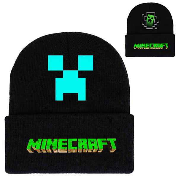 Julegave til drenge - Minecraft strikket hue A