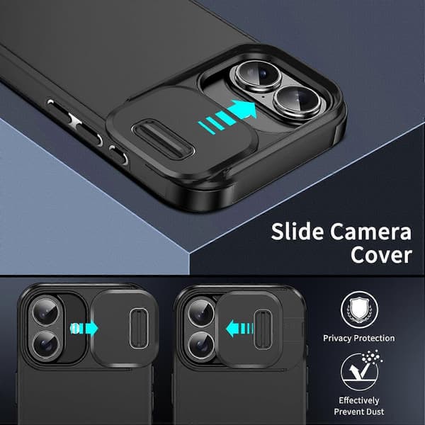 TPU + PC Telefonfodral Kompatibelt med iPhone 17 Pro-lingling} Black iPhone 17