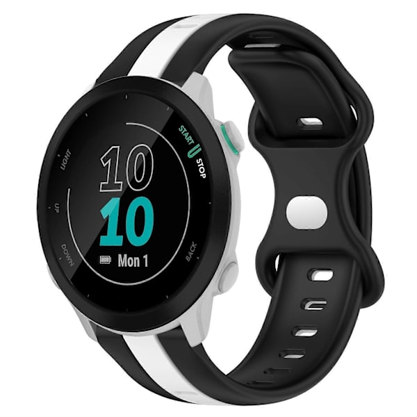 Silikone Urrem Til Garmin Forerunner 55-lingling} Black White