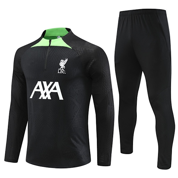 Ny produktkampanj! Högkvalitativ Liverpool Långärmad Fotbollströja Säsong 23-24 för Vuxna och Barn - Uppvärmningströja Svart black XXL