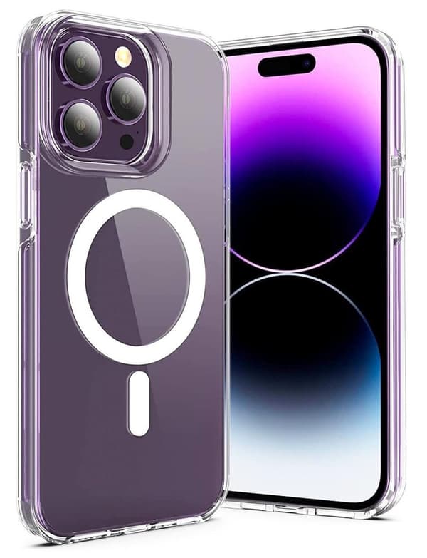 Kompatibelt med iPhone 15 Pro Max MagSafe Transparent Skal Transparent transparent