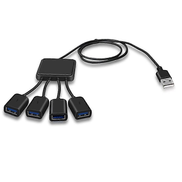 USB-hub, 4-port USB 2.0-adapter, USB-utvider, 4-port USB-utvider, USB-adapter db