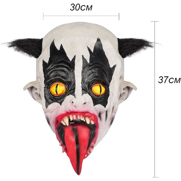 Halloween Skr?mmande Mask Vampire Witch Ghost Mask Latex helhuvudmask Devil