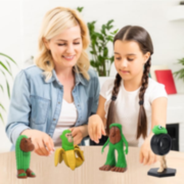 Statuette Italian Brain Red - Set 8 Pezzi Animali 3D Per Collezione - Foto 1