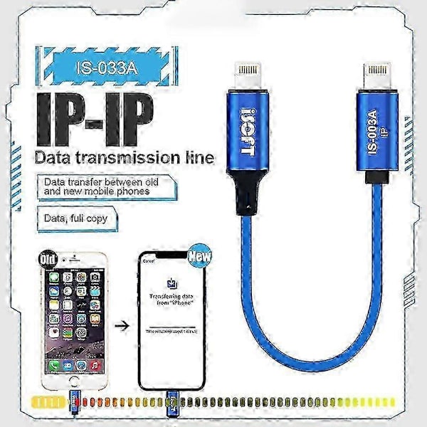 ISOFT IS-003A Lightning til Lightning Dataoverførselskabel til simpel datakopiering SZRH A-D 1609-lingling} 5 5