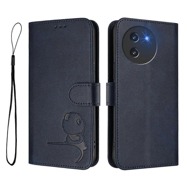 Panda RFID PU Telefonveske Kompatibel med Doogee Note 59 / Note 59 Pro-lingling} Blue