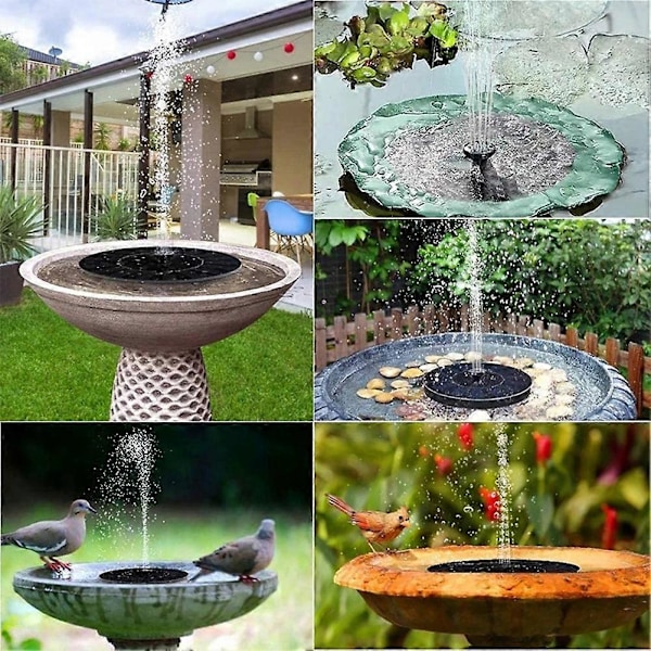 Högkvalitativ solcellsvattenfontän för pool, uteplats, trädgård, dekoration, utomhusdekoration, solcellspump, dekorativ fontän