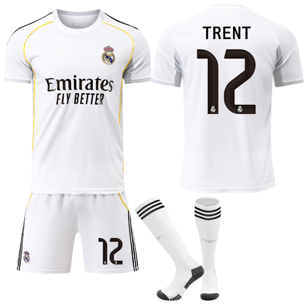 Uusi Hot 2025 2025-2026 Real Madrid Kotipaita Lasten Aikuisten Jalkapallopaita Nro.12 TRENT M