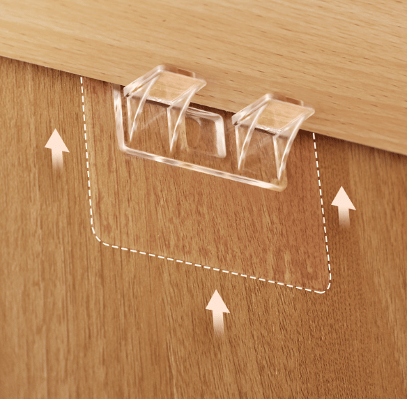 Selvklebende hyllebærere - 4-pakning transparente hyllebærere Transparent 29