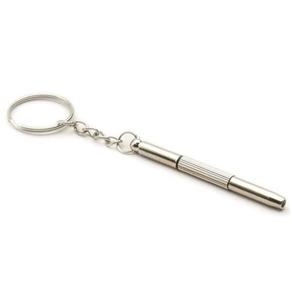 Mini kaksipäinen silmälasiruuvimeisseli silver