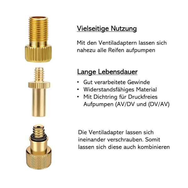 Ny produktkampanj! Högkvalitativ cykelventiladapter Fransk SV Dunlop DV Sclaverand AV Autoventilnål