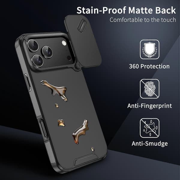 TPU + PC Telefonfodral Kompatibelt med iPhone 17 Pro-lingling} Black iPhone 17 Pro Max