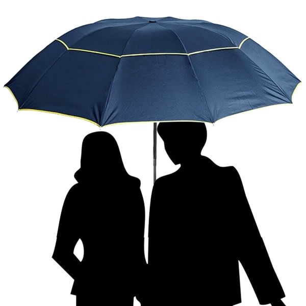 Vindsäkert Paraply, 130 cm - Blå Blå