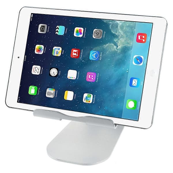Höjdjusterbart skrivbordsstativ i aluminiumlegering för iPad Kompatibel med iPhone Tablet PC - Silverfärg-lingling}