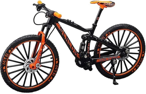 Hot Mini 1:10 Legering Cykel Skala Model Desktop Simulation Ornament Finger Mountainbikes Legetøj Orange
