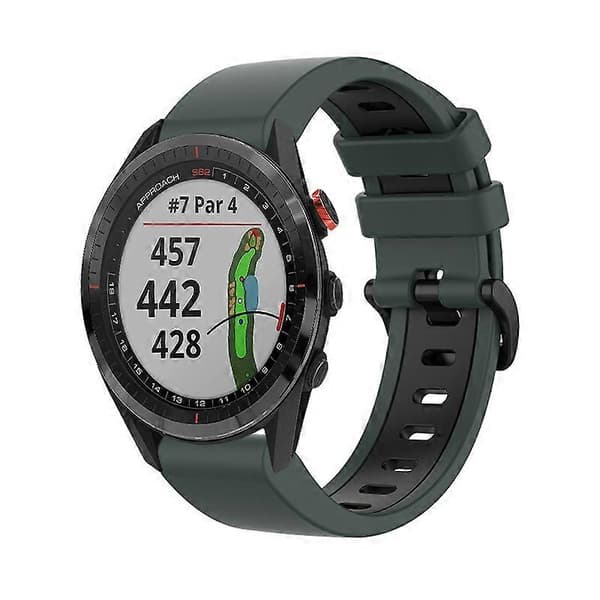 Silikone Urrem Til Garmin Approach S62-lingling} Olive Green Black