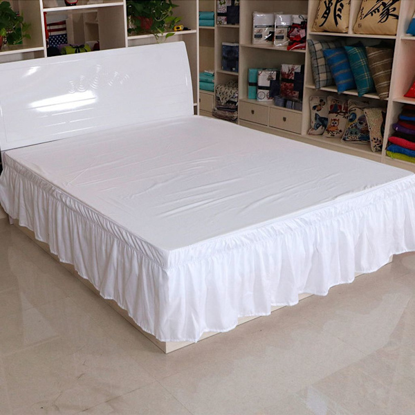 Bed Skirt, 150 cm * 200 cm, Solid Color, Simple Design, Hotel Style, No Elastic Band.