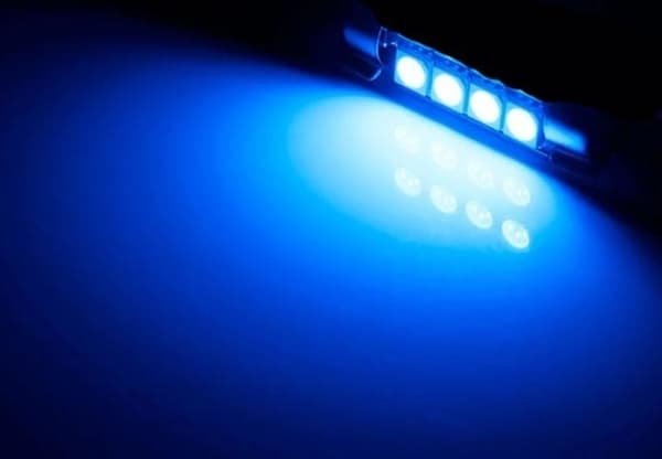 C5W SV8.5 LED pærer, Canbus, 41-42mm, blå, 2-pak. 8 41mm Blå 2-pack