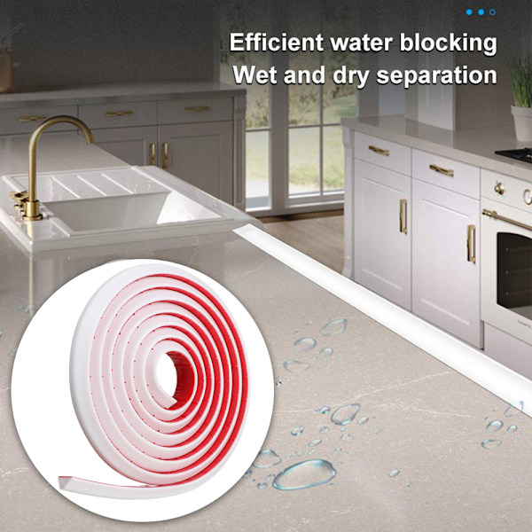 Hett 2025 Vattenstopp Duschbarriär VIT 100CM Vit White 100cm