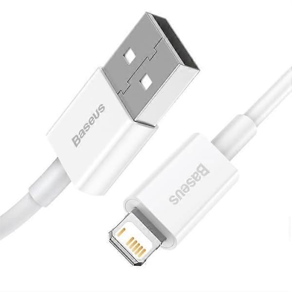 2m 2.4A Hurtigopladningsdatakabel Kompatibel med iPhone, Hvid-lingling}