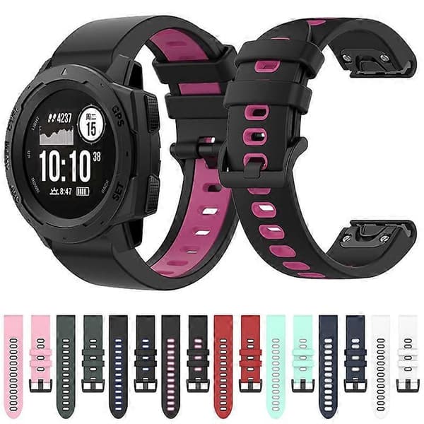 Silikonklokkereim for Garmin Instinct-lingling} Dark Blue Grey