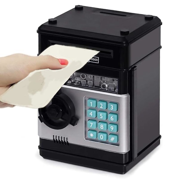 Elektronisk piggy- för barn pengar sparbox, mini bankomat myntbank för barn Bästa födelsedag Xmas Gif